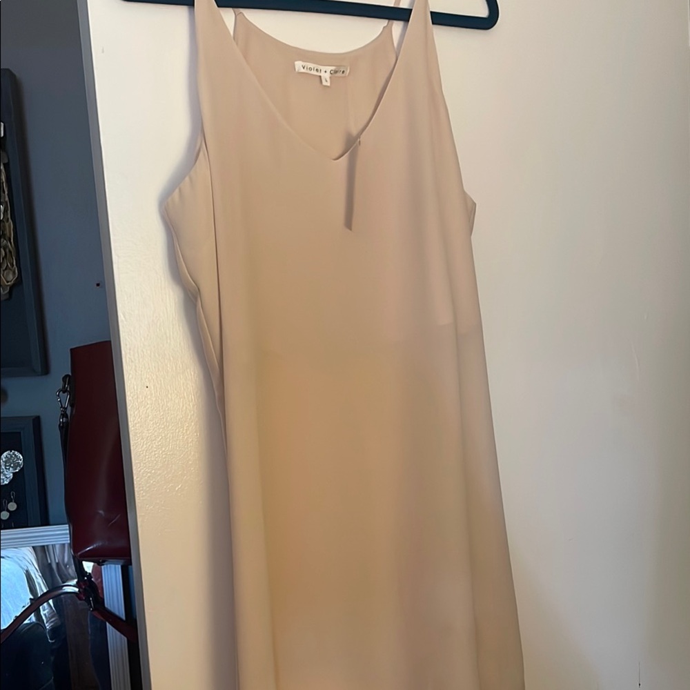 Violet & Claire Cream Halter Sheath Camisole